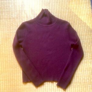 Burgundy wool turtleneck sweater